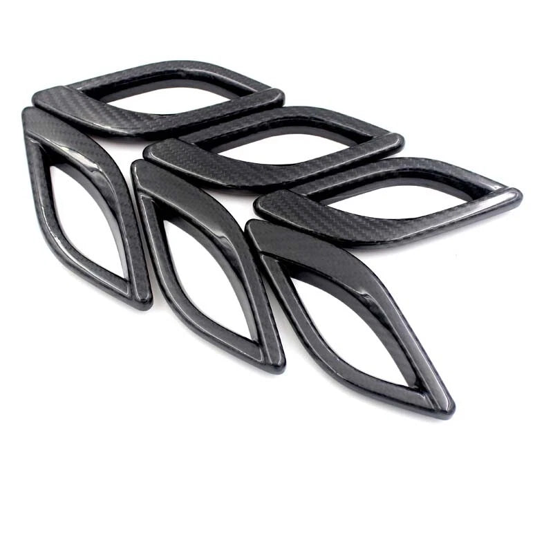 For Quattroporte Dry Real Carbon Fiber Side Fender Air Outlet Vent Cover Trim