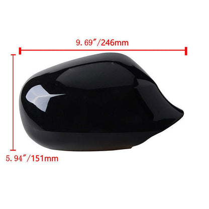 Textured Mirror Cover Cap for 2009-2011 BMW E90 LCI 328i 335i Gloss Black
