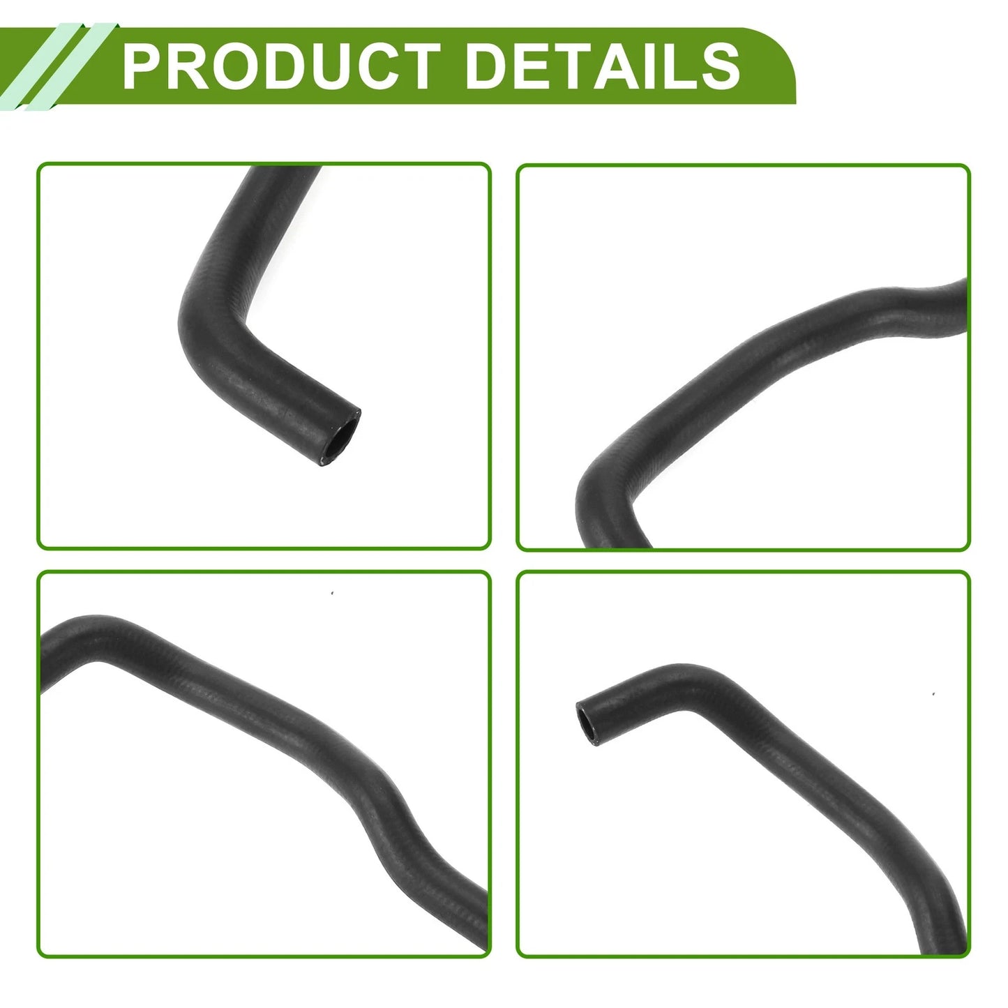 Heater Hose for Toyota Camry 3.0L (1992-1993) Rubber Black 1 Pc