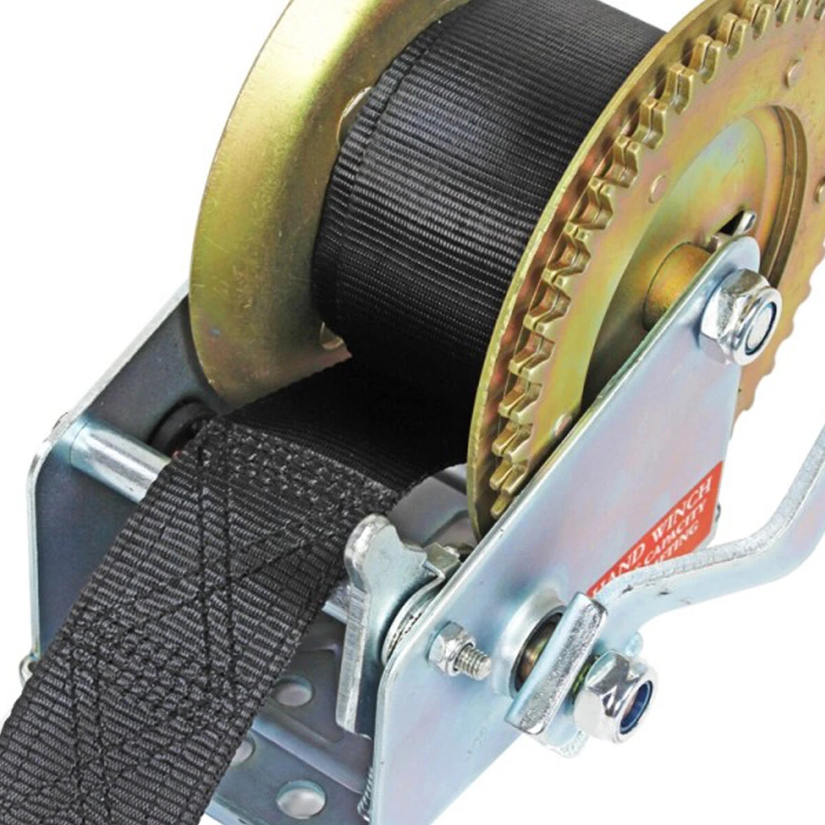 8M Synthetic Strap Hand Winch for Pickup ATV Boat Trailer