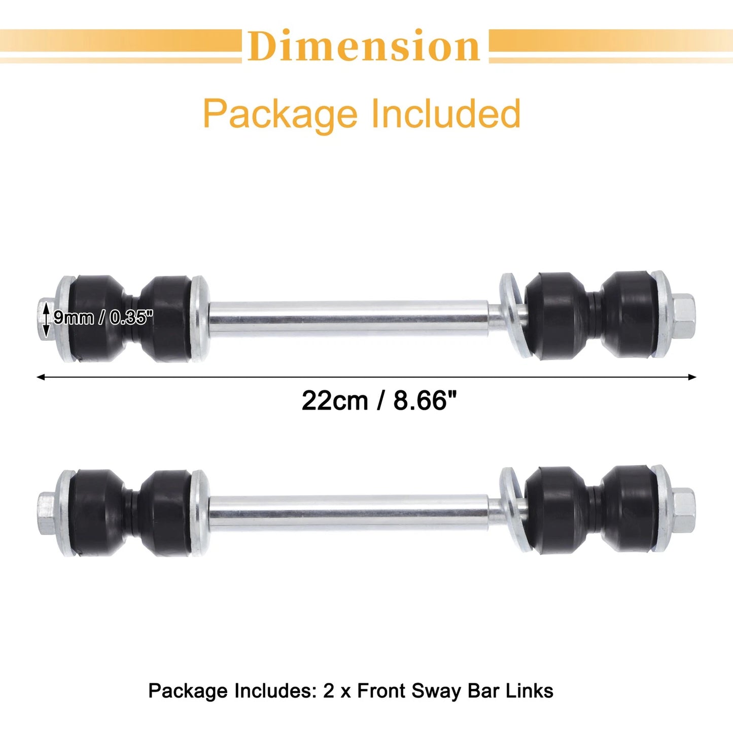 2 x Front Stabilizer Sway Bar Links for Ford Mustang & GMC Savana 1500