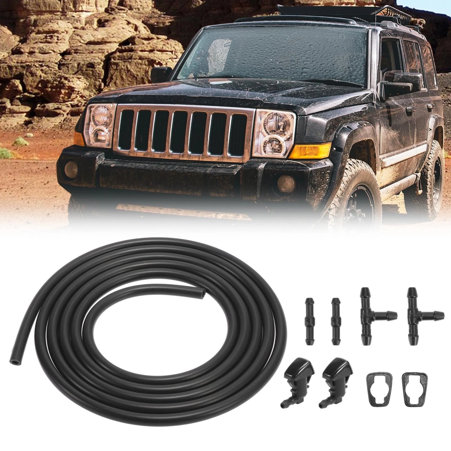 7 x Windshield Wiper Fluid Squirter Nozzles for Jeep Liberty (2002-2007)