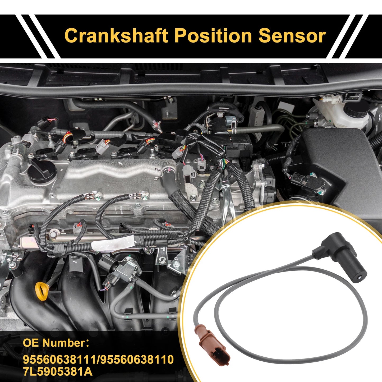 Crankshaft Position Sensor for PORSCHE Cayenne S 9PA 4.8 (2007-2010)