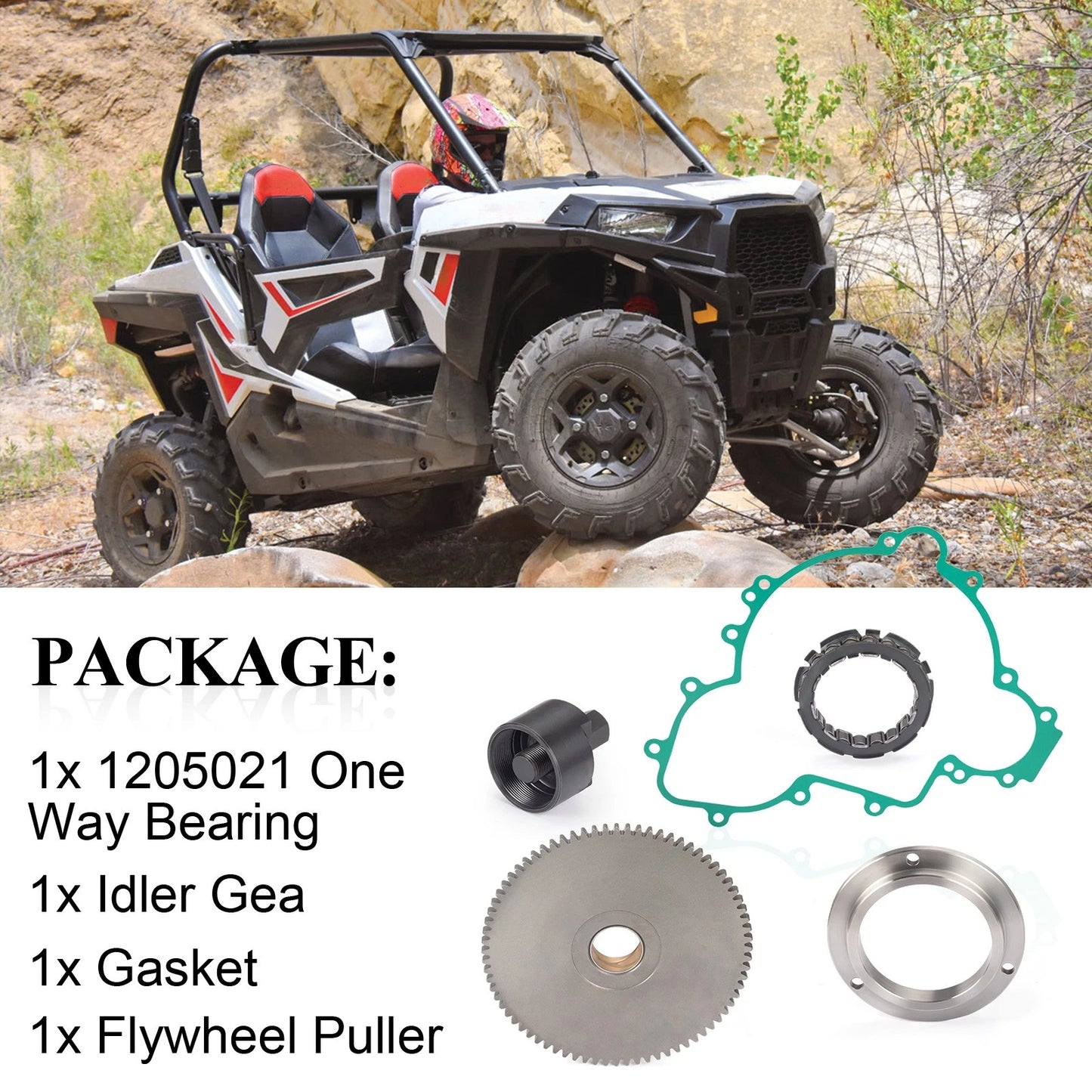 Starter Clutch One Way Bearing Kit for Polaris RZR XP/RZR XP 4 2016-2021 Turbo