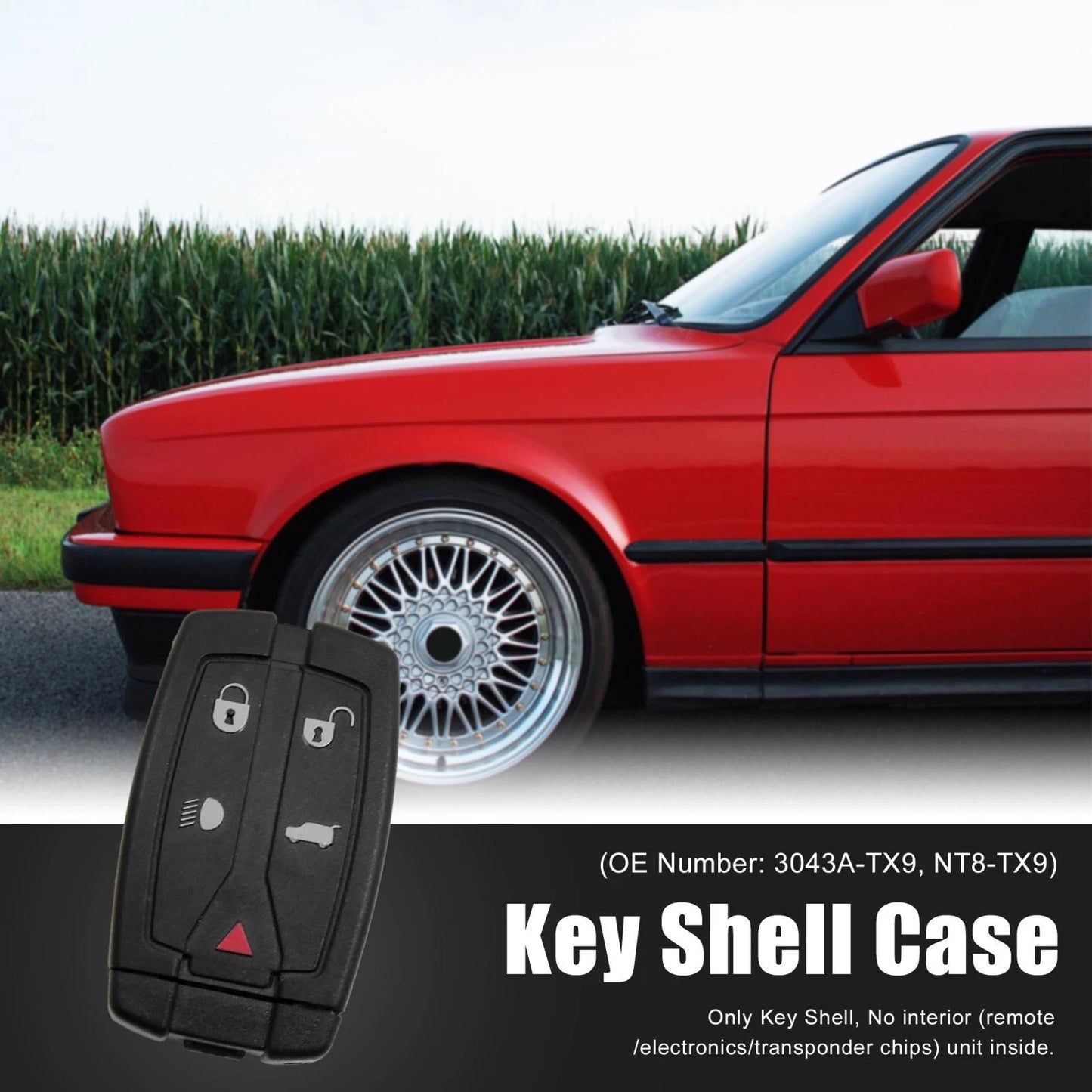 Key Shell Case 3043A-TX9 for Land Rover Freelander Discovery 2 (2000-2006)
