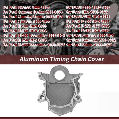 Timing Chain Cover for Ford Bronco F-100 F-250 F-350 E-150 (1966-1996)