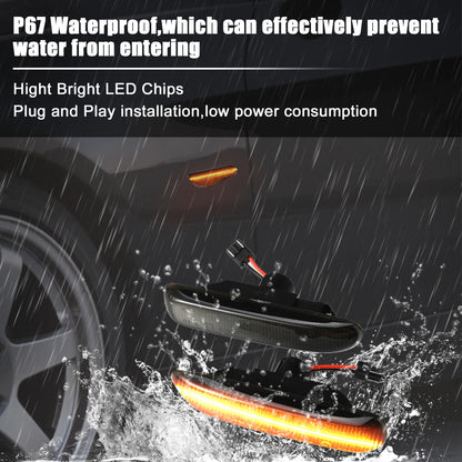 Sequentia Smoked LED Side Marker Lights for BMW E46 (2001-2006)