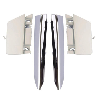 L & R Front Tow Hook Covers + Trim Strips for Lexus RX350 RX450h (2012-2015)