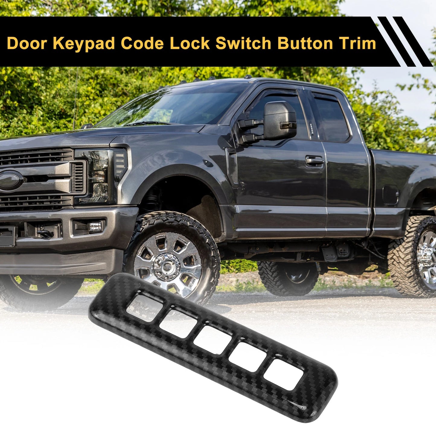 Carbon Fiber Keypad Button Trim Cover for Ford F-150 (2015-2023)