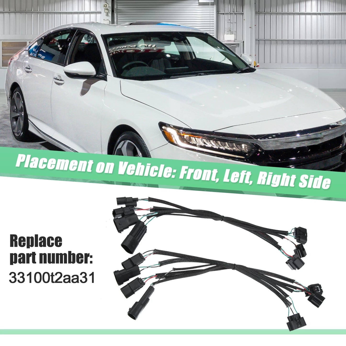 Headlight Adapter Wires for Honda Accord Sedan Halogen to Touring LED (2016-2017)