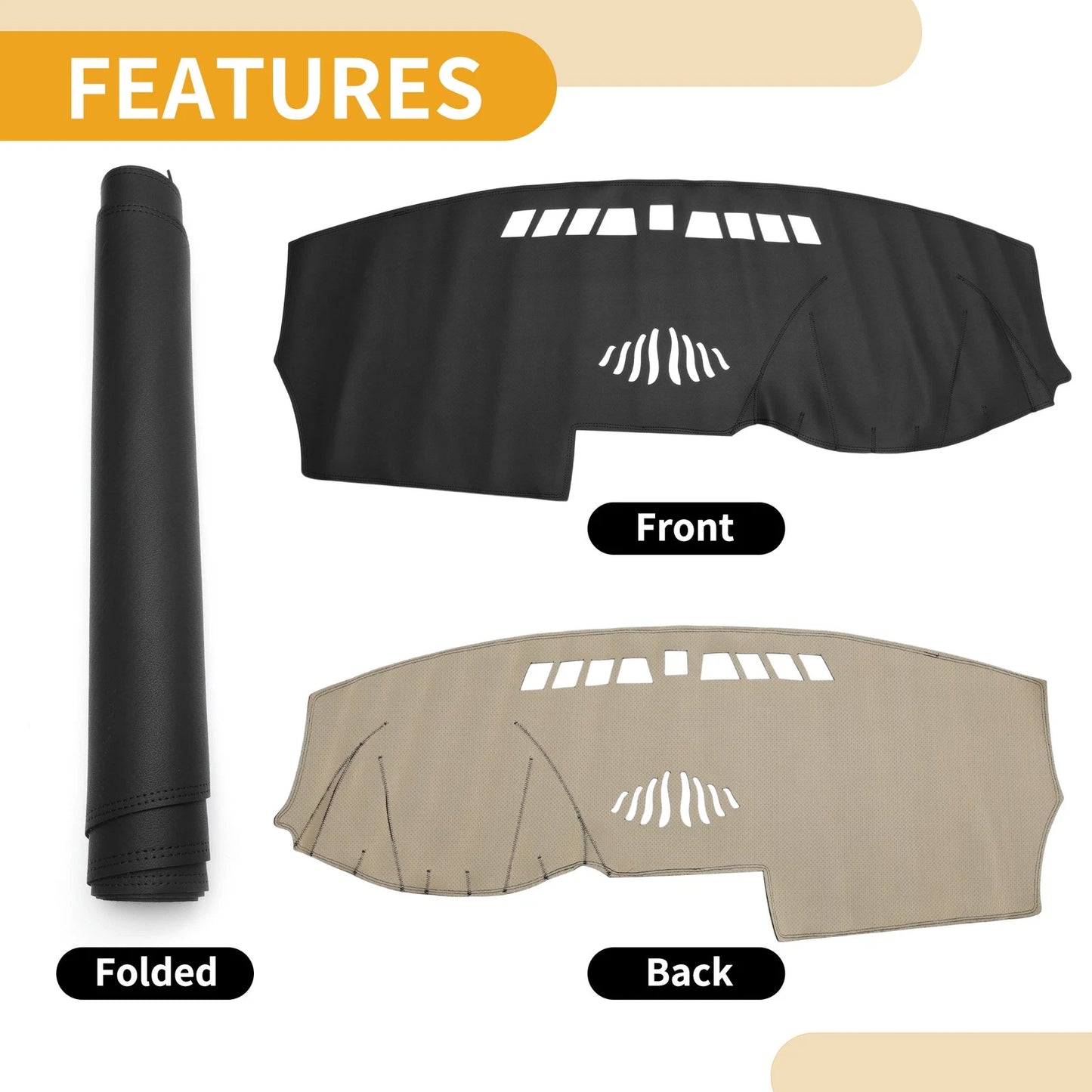 Dashboard Cover Mat for Volvo XC90 (2002-2013) Black Anti-Slip