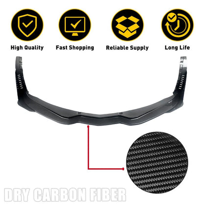 Carbon Look Front Lip Splitter & Side Winglets for 2014-2019 Corvette C7 Z06