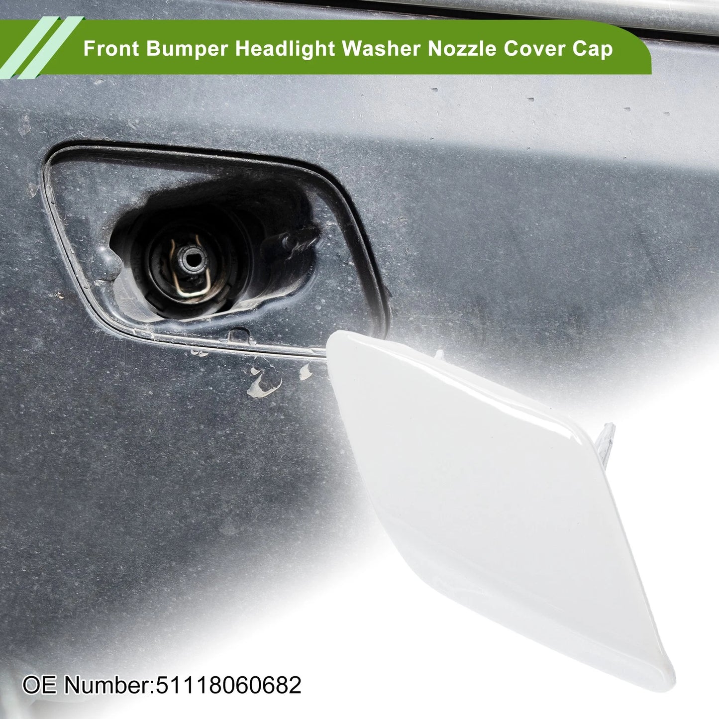 Front Right Washer Nozzle Cover for BMW 428i (2014-2016) - White Cap