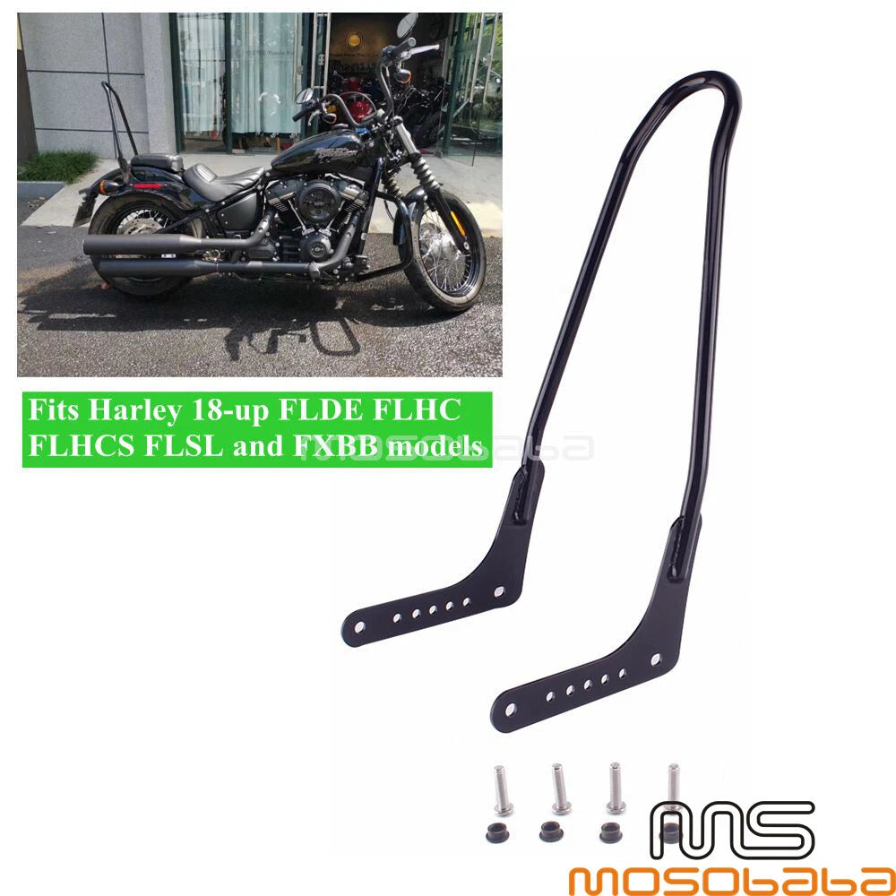 Tall Sissy Bar for Harley Softail Deluxe FLDE, FXST, Street Bob FXBB (2018-2023)