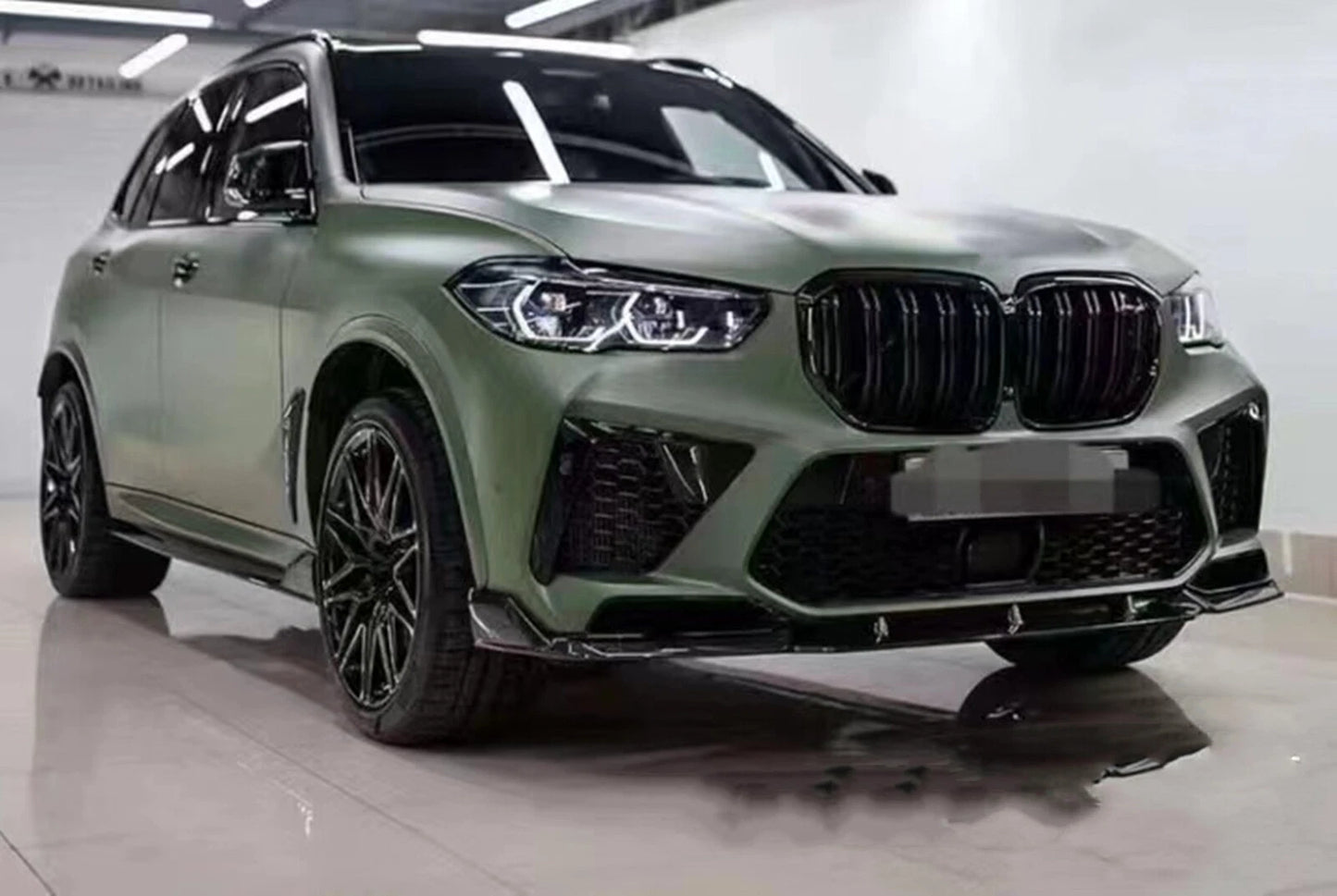 Front Spoiler Lip for BMW X5 X5M F95 (2020-2021) Gloss Black