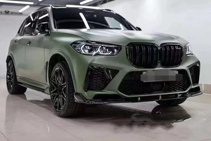 Front Spoiler Lip for BMW X5 X5M F95 (2020-2021) Gloss Black