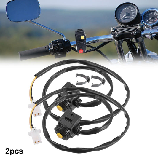 7/8" Handlebar Switch Button Assembly 2 x for Motorcycle