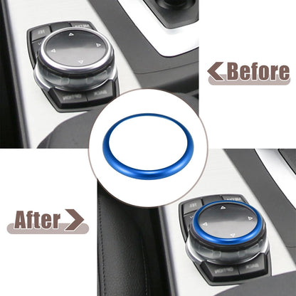 Aluminum Alloy Multimedia Knob Ring for BMW 1 2 3 5 6 7 Series X3