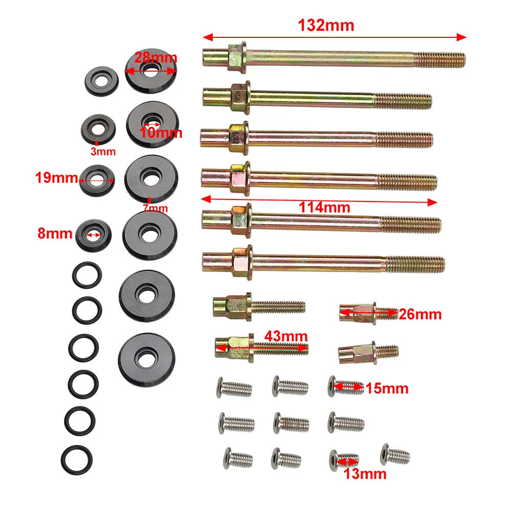Silver Engine Valve Cover Washer Screws for Honda K-Series K20 K24 (2002-2011)