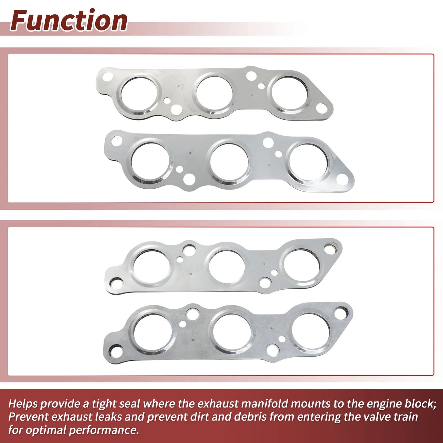 2 x Exhaust Manifold Header Gaskets for Toyota Supra (1993-1998)