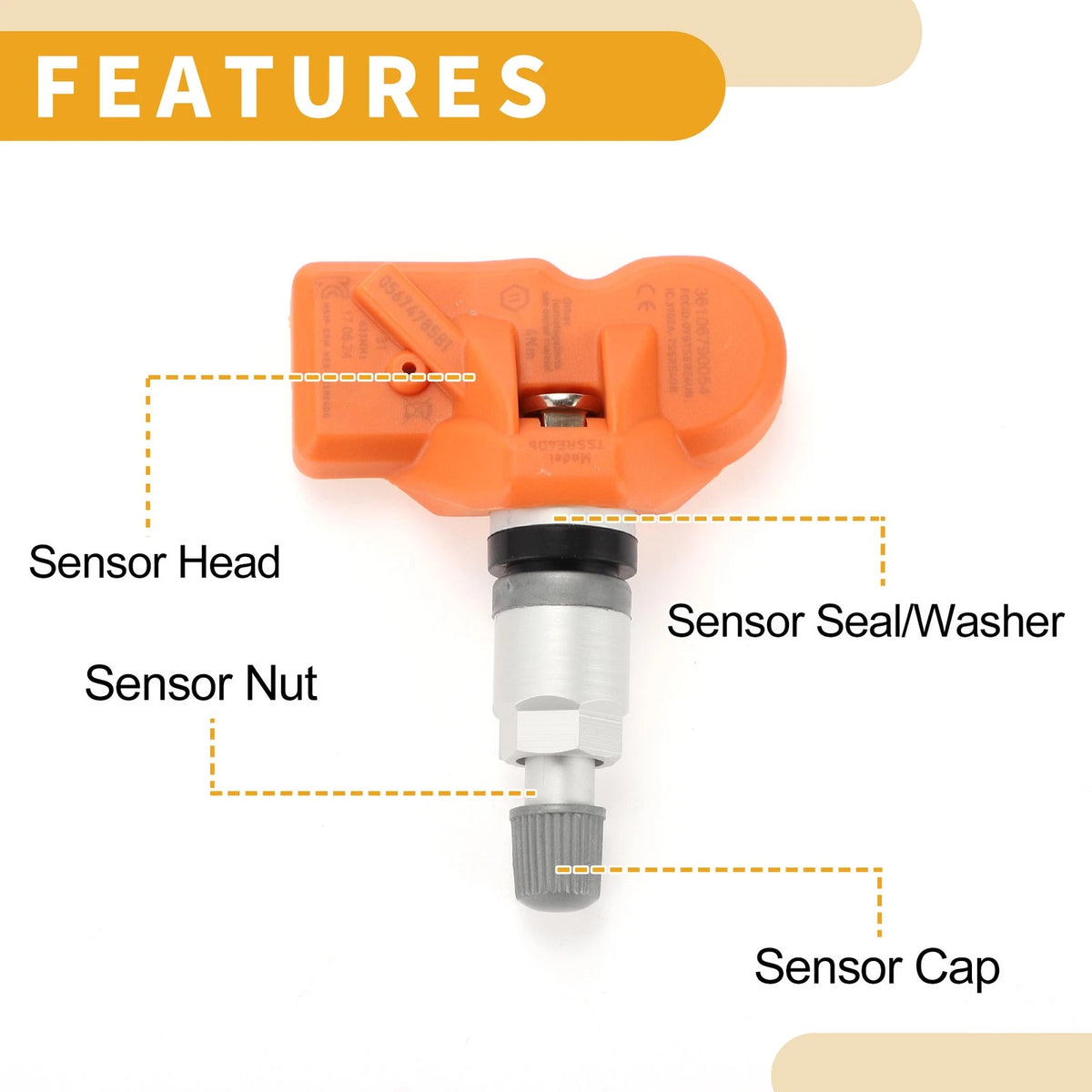Tire Pressure Sensor 1 x for BMW 328i (2009-2013) TPMS 433MHz