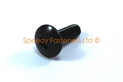 6x Schwarz Aluminium Wind Shield Frontscheibe Schrauben m5 X 16mm Pfanne Knopf