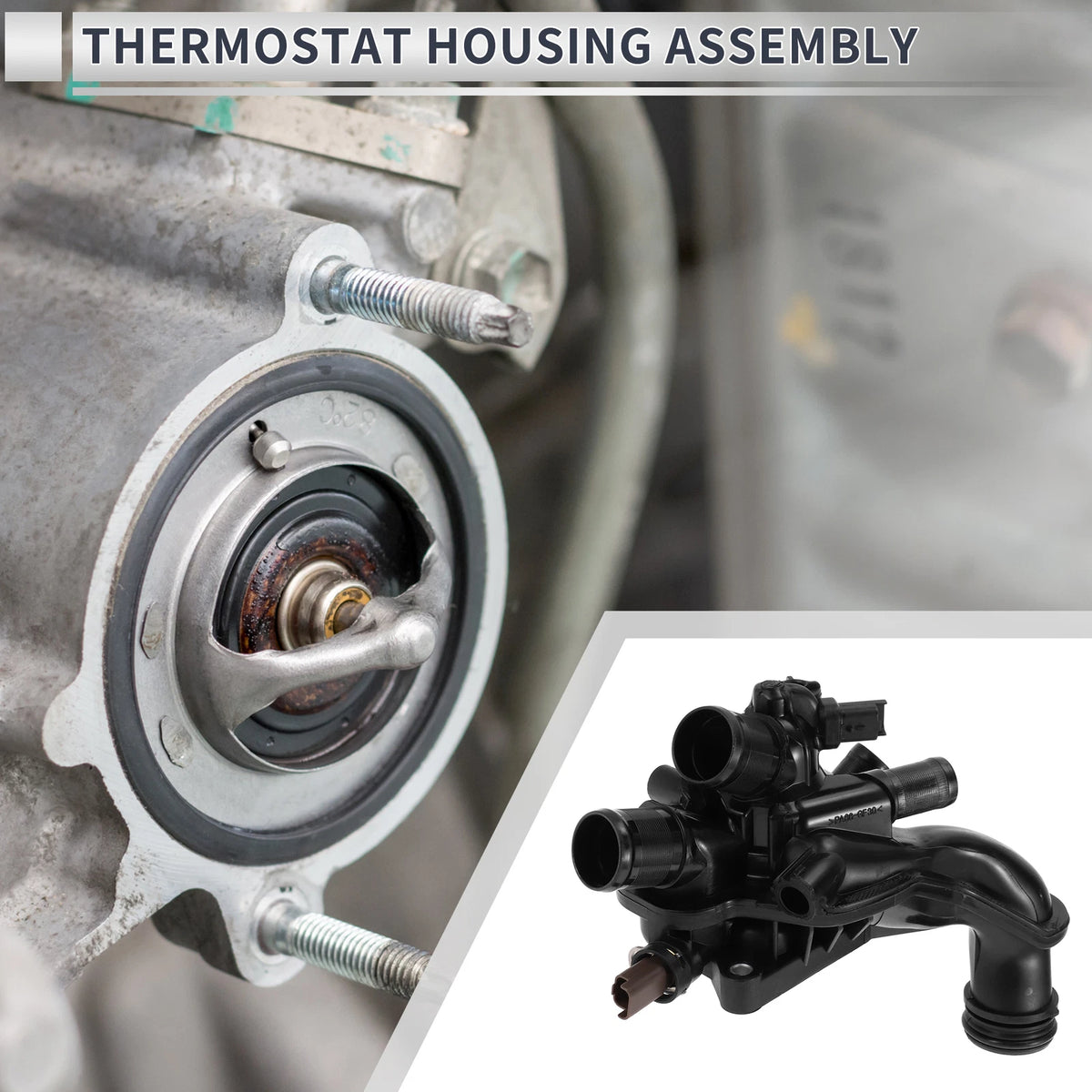 Engine Coolant Thermostat Housing for Citroen C4, DS3, Peugeot 207 (2004-2013)