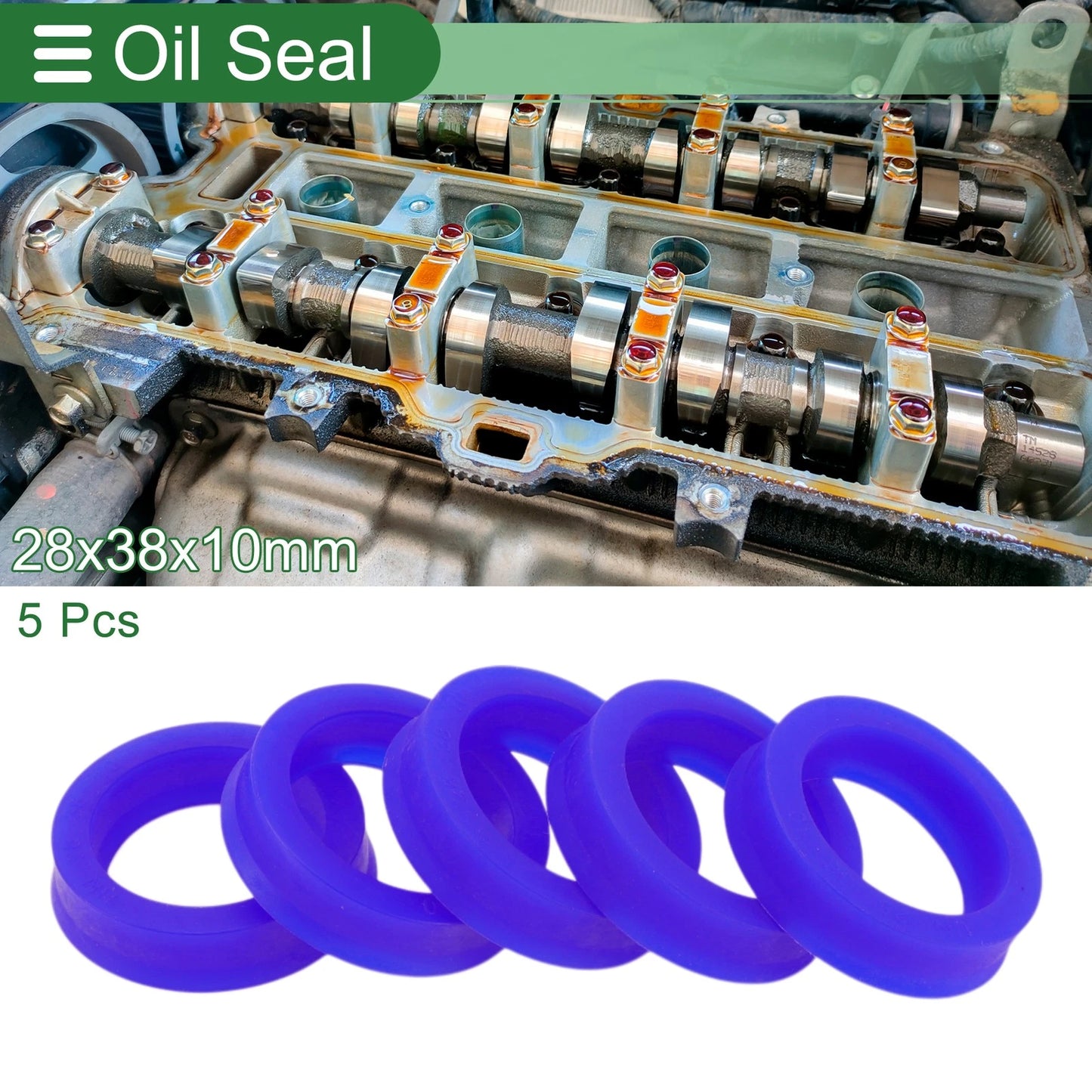 Oil Seal / 28x38x10mm / Seal Ring Rotary Shaft Seal TPU 5 Pcs