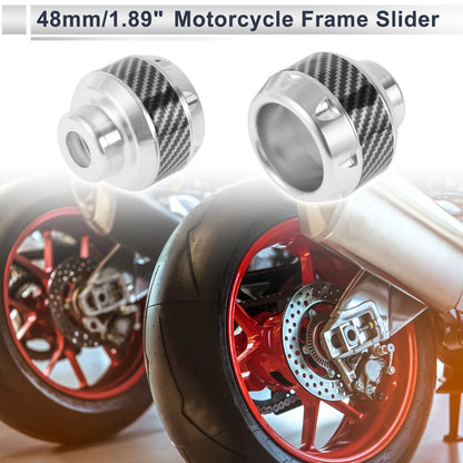 Slider Frame 14mm 2 x Aluminum Alloy Carbon Fiber for Motorcycle