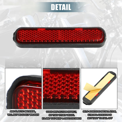 Reflector Self-Adhesive for Motorcycle Safety Spoke Reflective Red