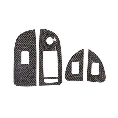 Carbon Fiber Window Switch Button Cover Trim Fit For Alfa Romeo Giulia 2017-2019