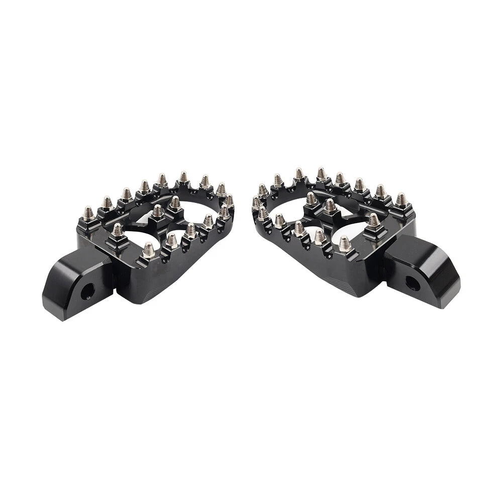 Black MX Style Rear Foot Pegs for Harley Softail Fat Bob Low Rider (2018-2023)