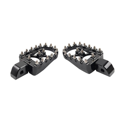 Black MX Style Rear Foot Pegs for Harley Softail Fat Bob Low Rider (2018-2023)