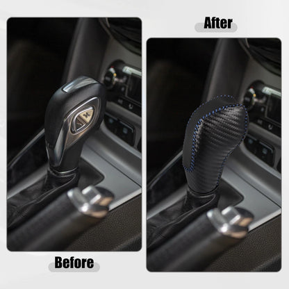 Gear Shift Knob Cover Black Faux Leather for Toyota C-HR (2018–2019)