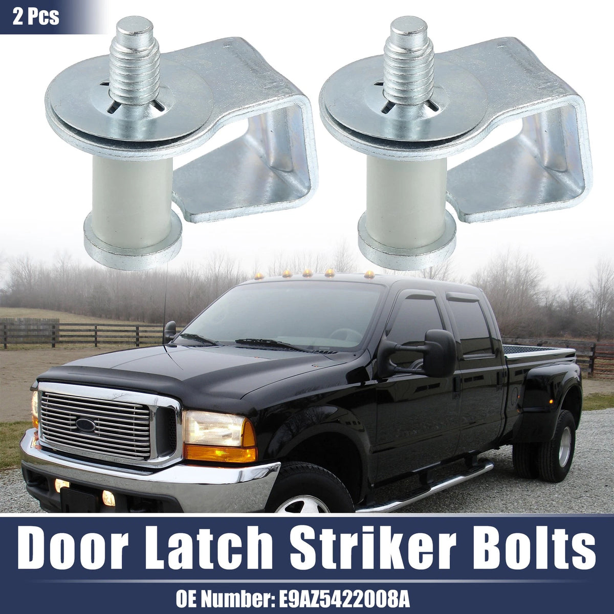 2 x Car Door Latch Lock Striker Bolts for Ford Mercury (Fits Various Years)