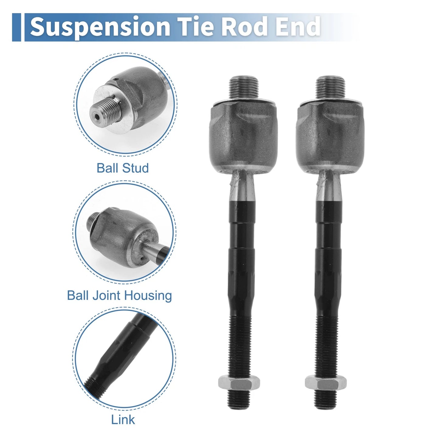 Front Inner Tie Rod Ends for Ford Fusion (2006-2009)