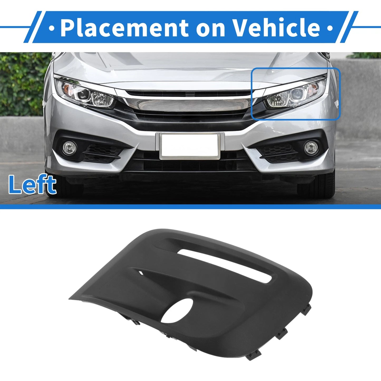 Front Left Fog Light Grill for Peugeot Partner (2015-2018)