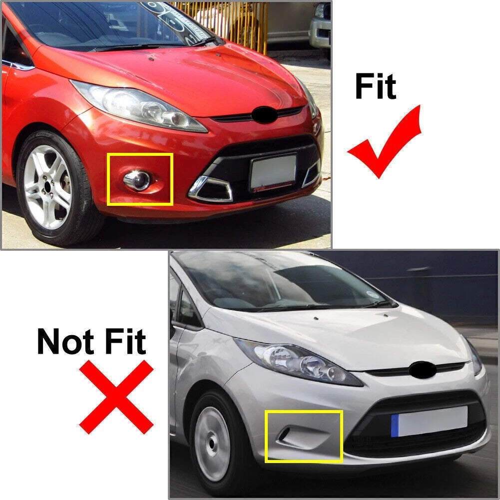 Fog Light Cover Trim for Ford Fiesta (2008-2012) Right Chrome