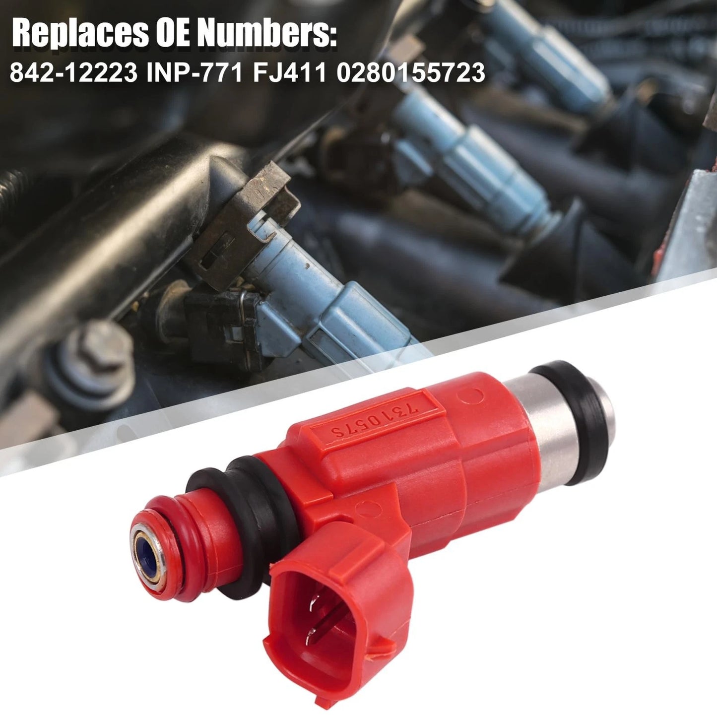 4pcs Red Fuel Injector CDH210 for Yamaha Outboard Mitsubishi Eclipse 3.0L