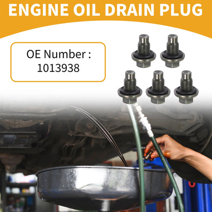Oil Drain Plug Thread Repair Kit for Lincoln - Metal Bronze Tone (5 x Pcs)