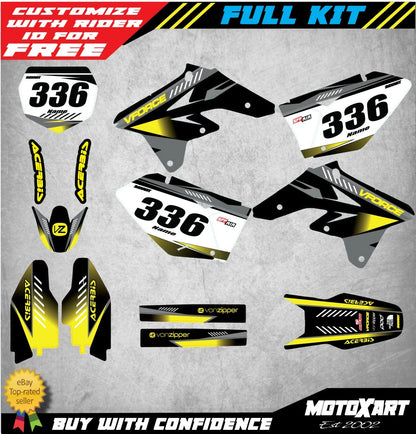 Custom Graphics Full Kit for Suzuki RMZ 250 (2007-2009) TAG STYLE Stickers