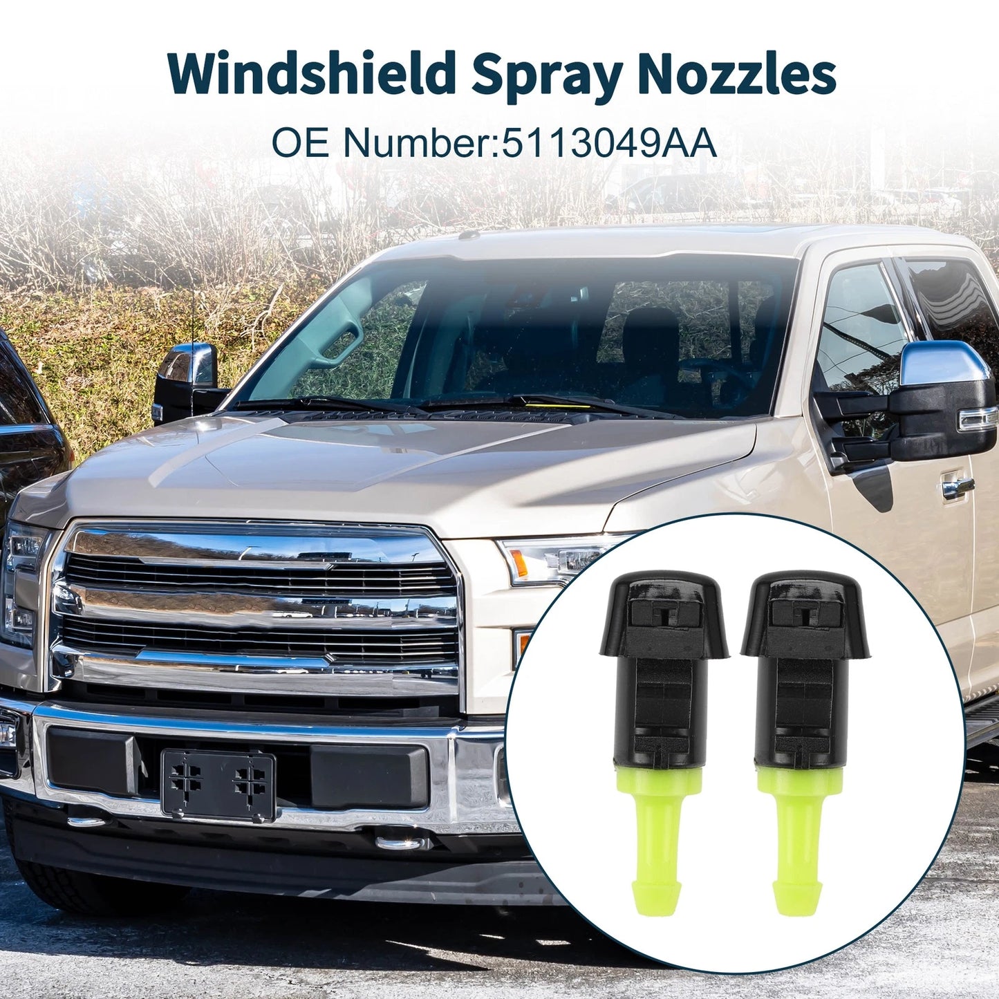1 x Windshield Washer Nozzle With Fluid Hose for Dodge Grand