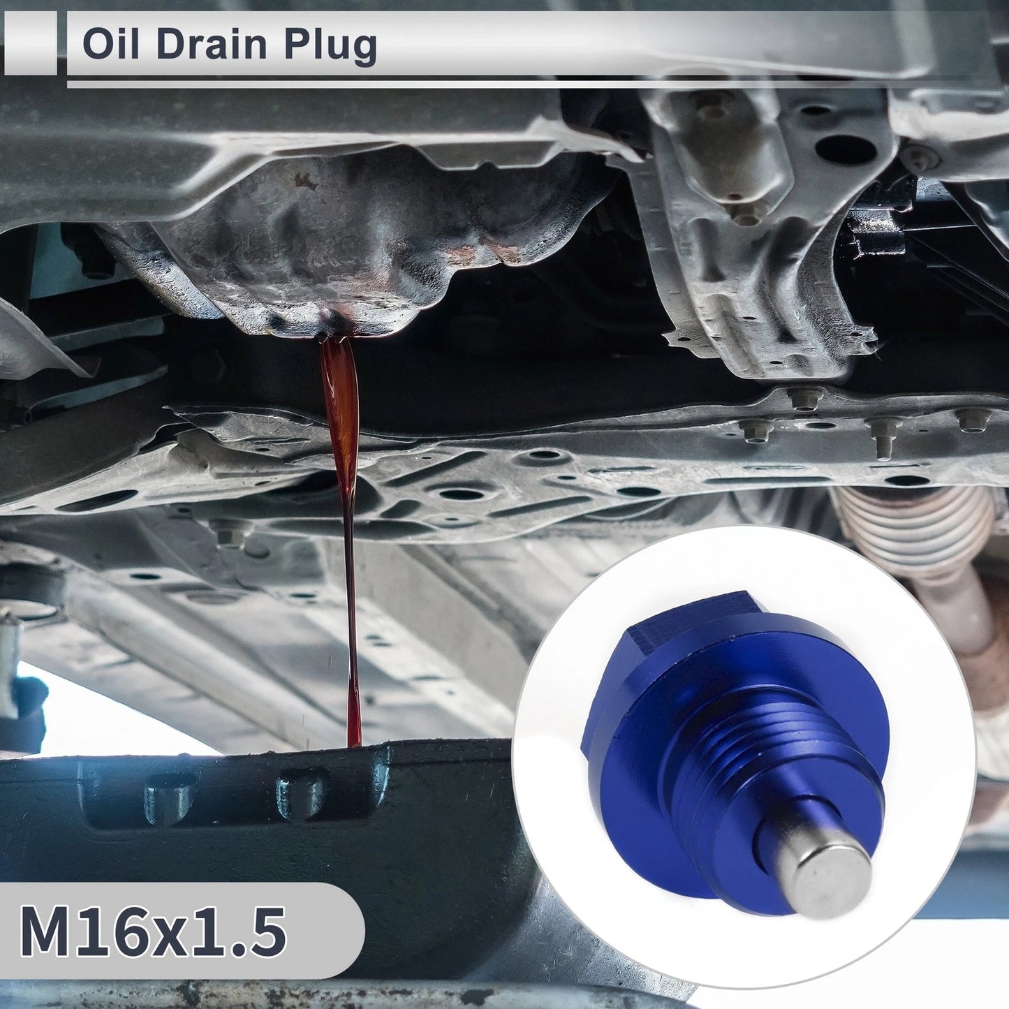1 Set M16x1.5 Engine Oil Drain Plug with Gasket for Car, Motorcycle, Boat