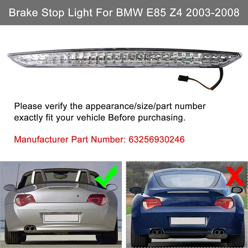 Tailgate Brake Stop Light for BMW Z4 E85 2003-2008 (2 x Lights)