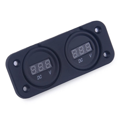 Dual LED Volt Meter for Car Motorcycle Boat DC 12-24V