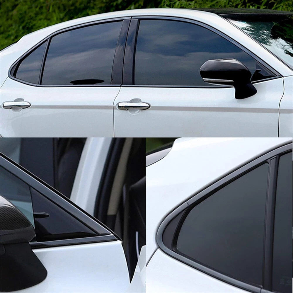 Chrome Blackout Overlay Window Trim for Toyota Camry (2018-2023)