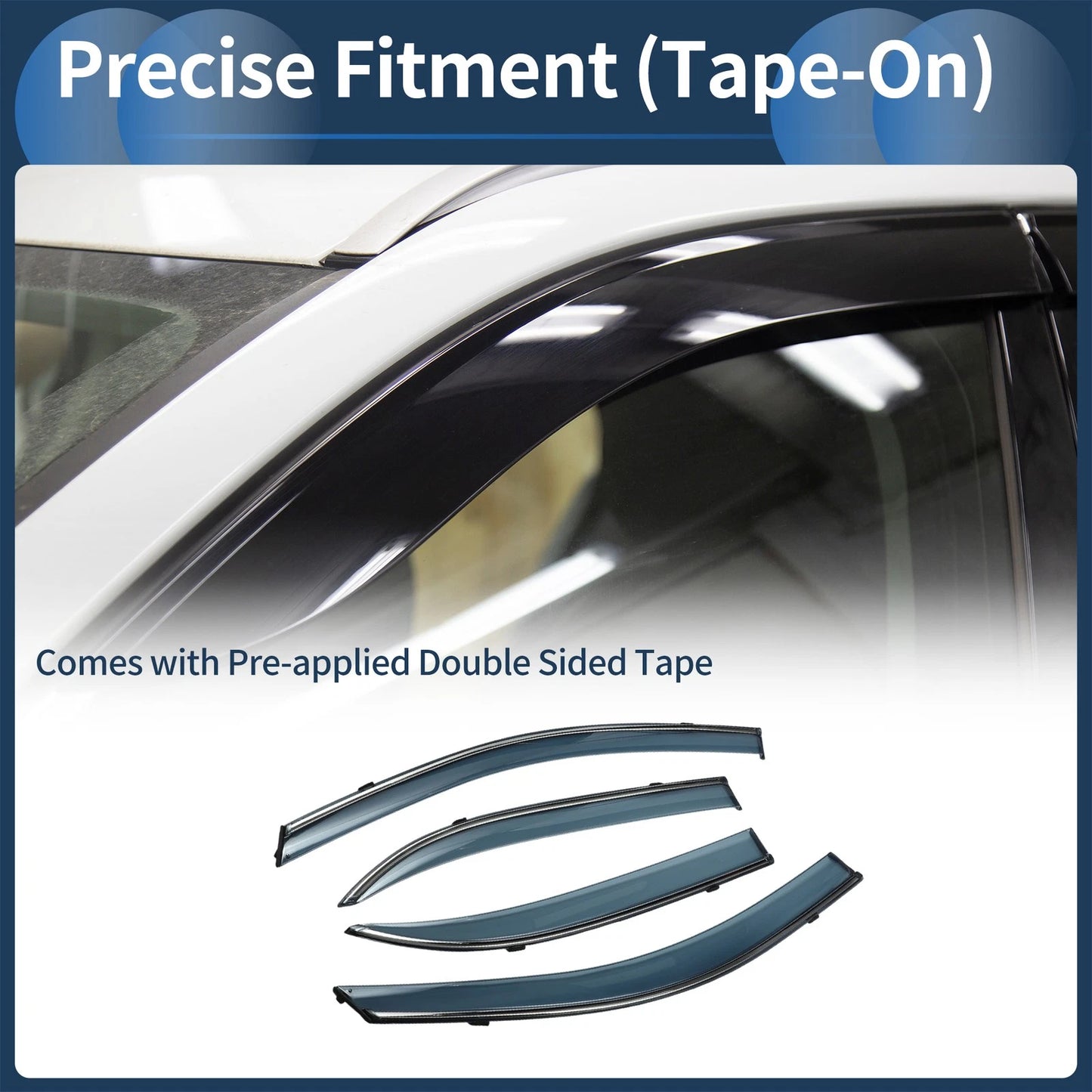 Window Deflectors  Side Vent Visors for Toyota Corolla (2003-2008)