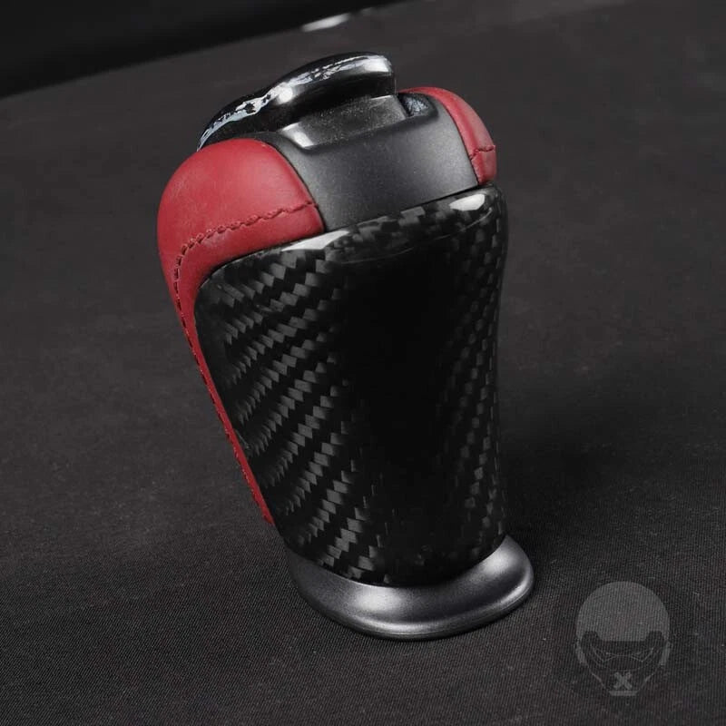 Real Carbon Fiber Gear Shifter Knob Back Cover Trim fit For Nissan GTR 2017-2022