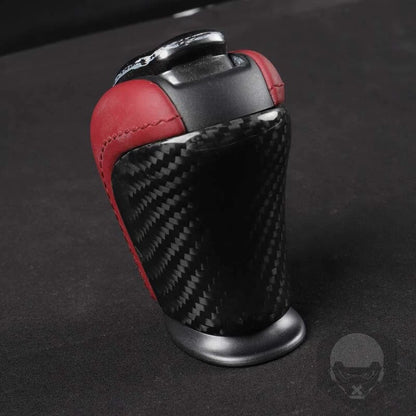 Real Carbon Fiber Gear Shifter Knob Back Cover Trim fit For Nissan GTR 2017-2022