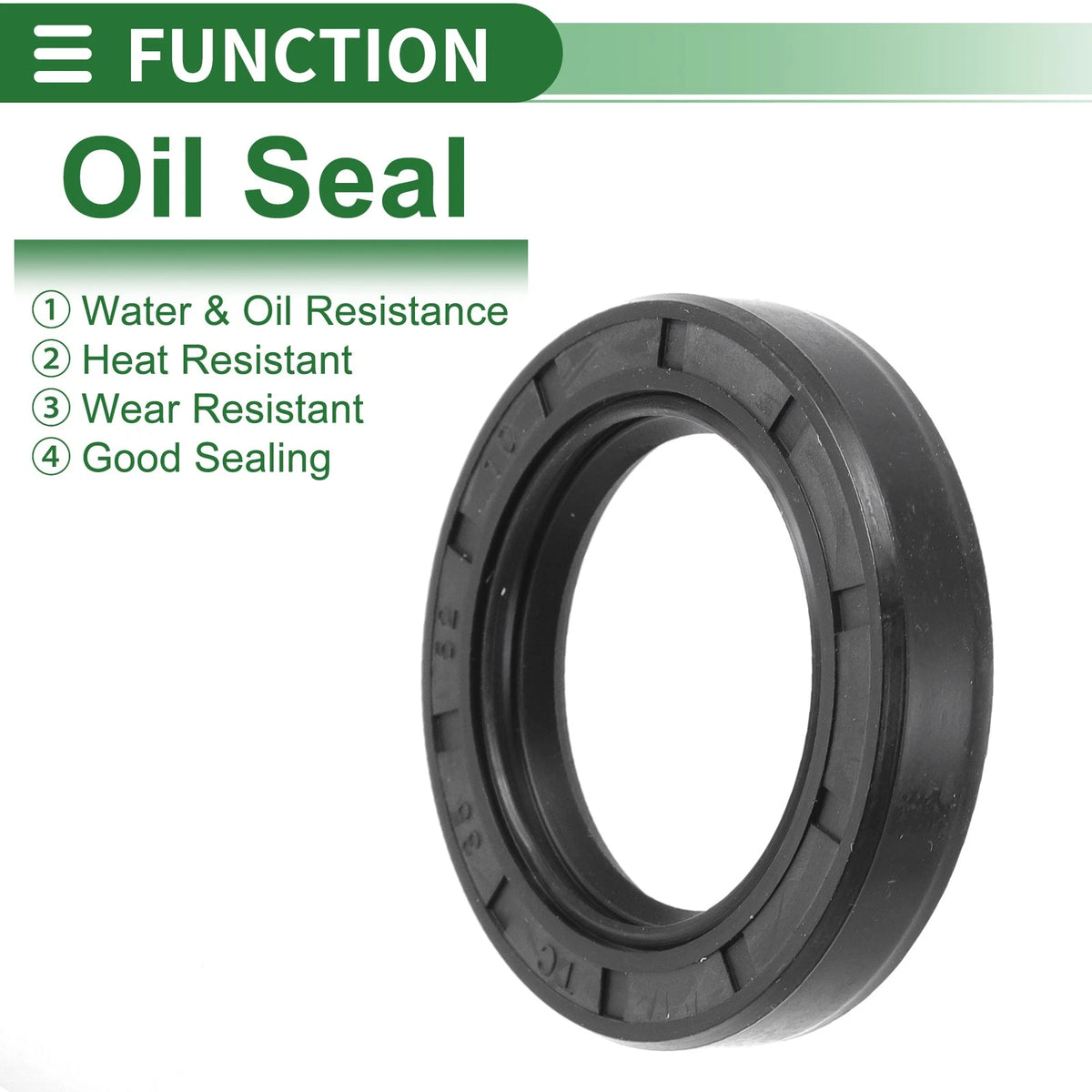 Oil Seal 35x52x10mm NBR Rubber Black 5 Pcs